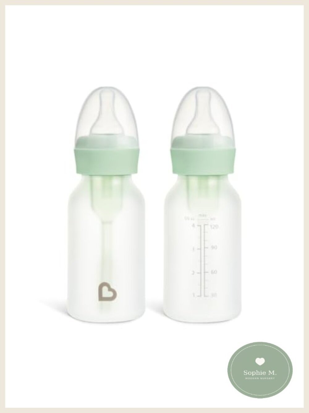 Anti-Colic Glass Baby Bottles 4oz Silicone Coated BPA Free Slow Flow Newborn